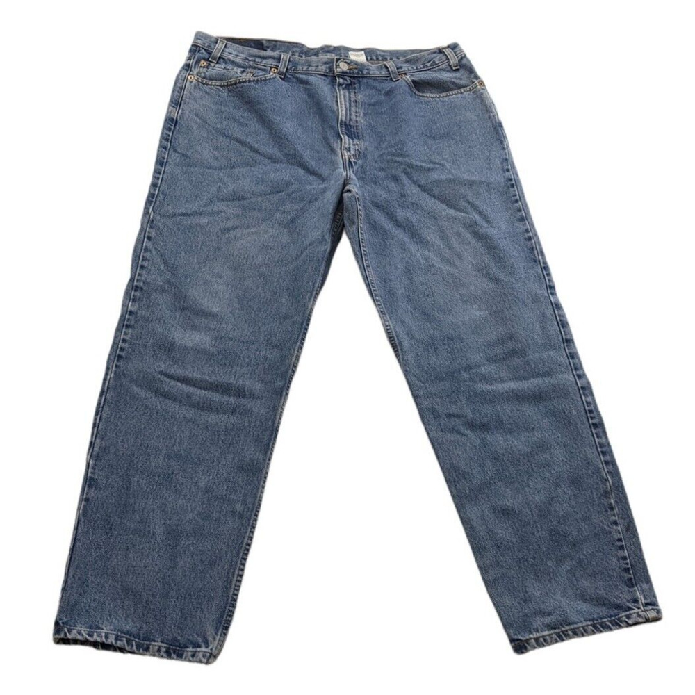 Levi's 550 Red Tab Denim Blue Jeans 42x32 Relaxed Fit 100% Cotton Medium Wash 30